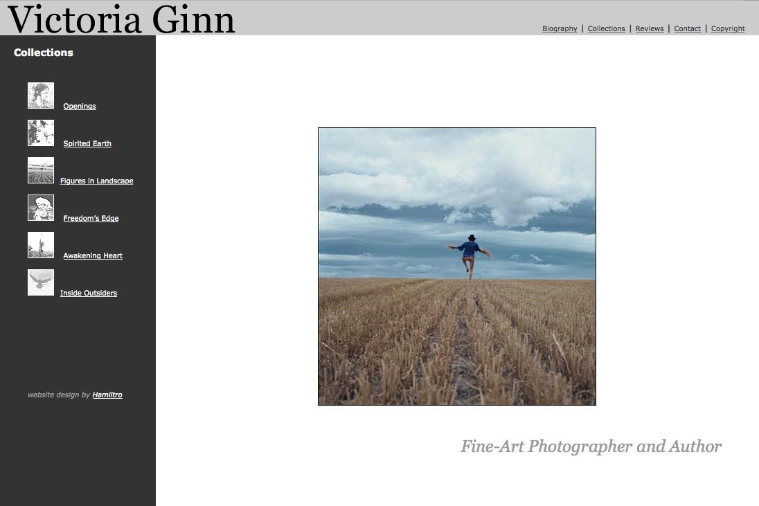 web design for an ethnographic photographer - Victoria Ginn