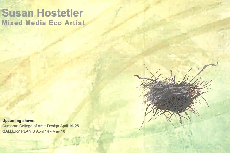 web design for a mixed media artist - Susan Hostetler