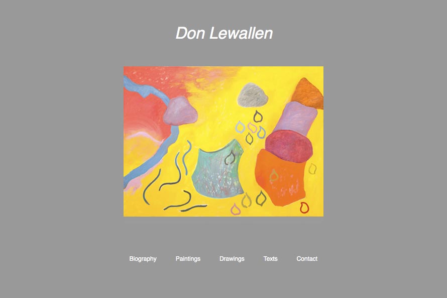 early web design for an abstract artist