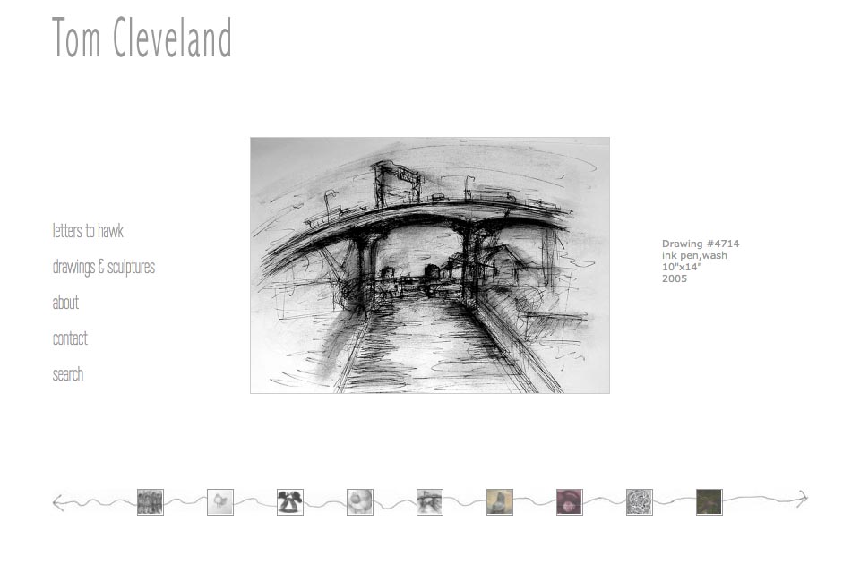 web design for an artist - Tom Cleveland
