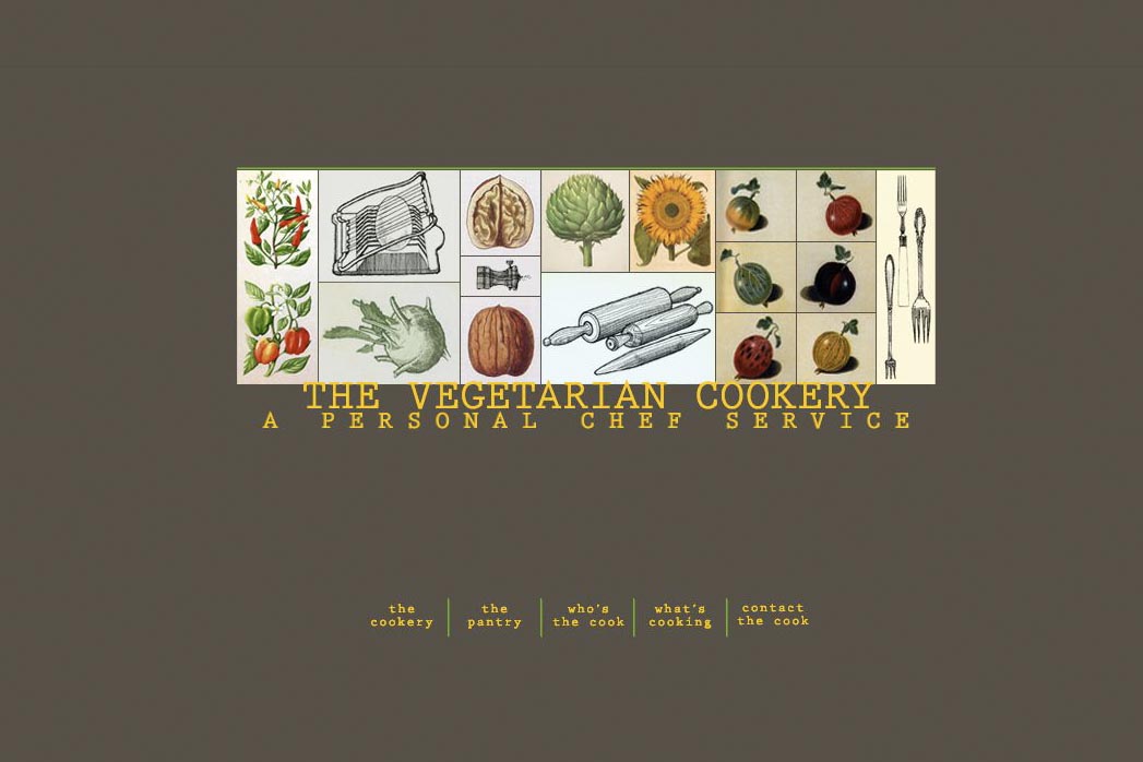 web design for a personal chef business - the vegetarian cookery