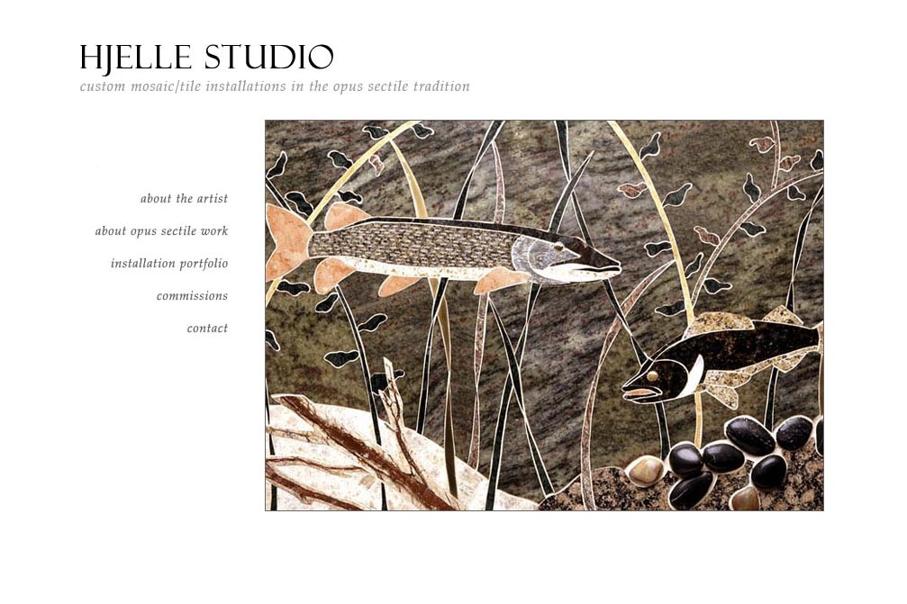web design for a mosaic tile designer - Hjelle Studio