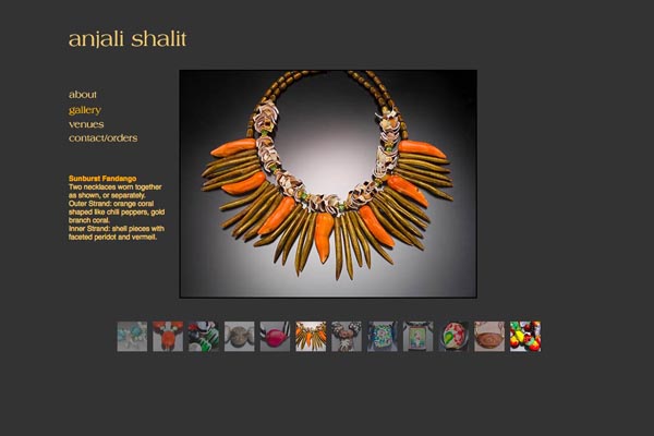 web design for a jeweler - Anjali Shalit