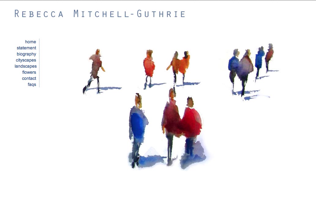 web design for a watercolor artist - Rebecca Mitchell Guthrie