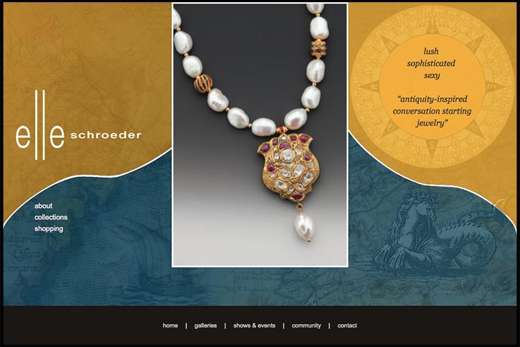 web design for a jeweler - home page