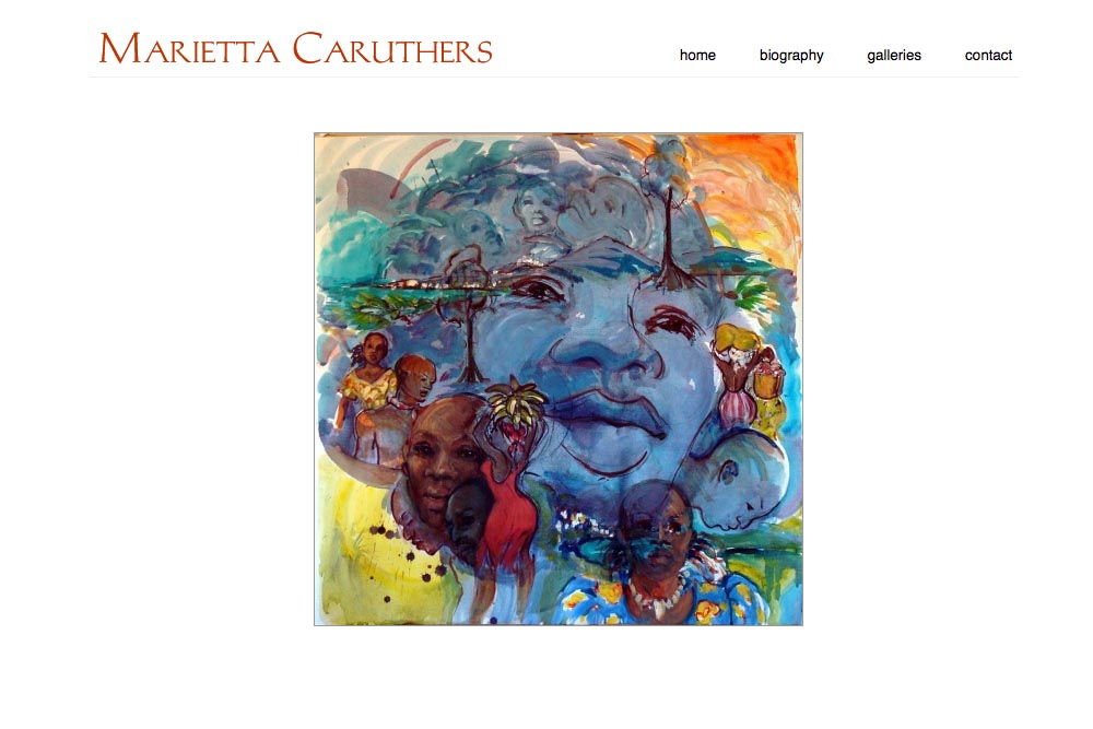 web design for a watercolor artist - Marietta Caruthers
