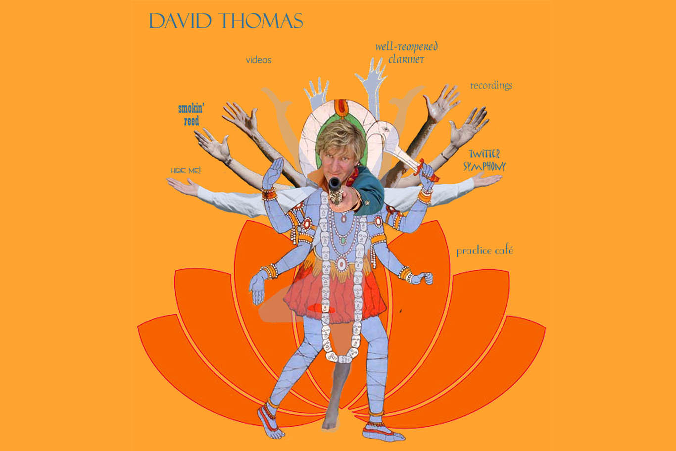 hippie-themed web design for a musician