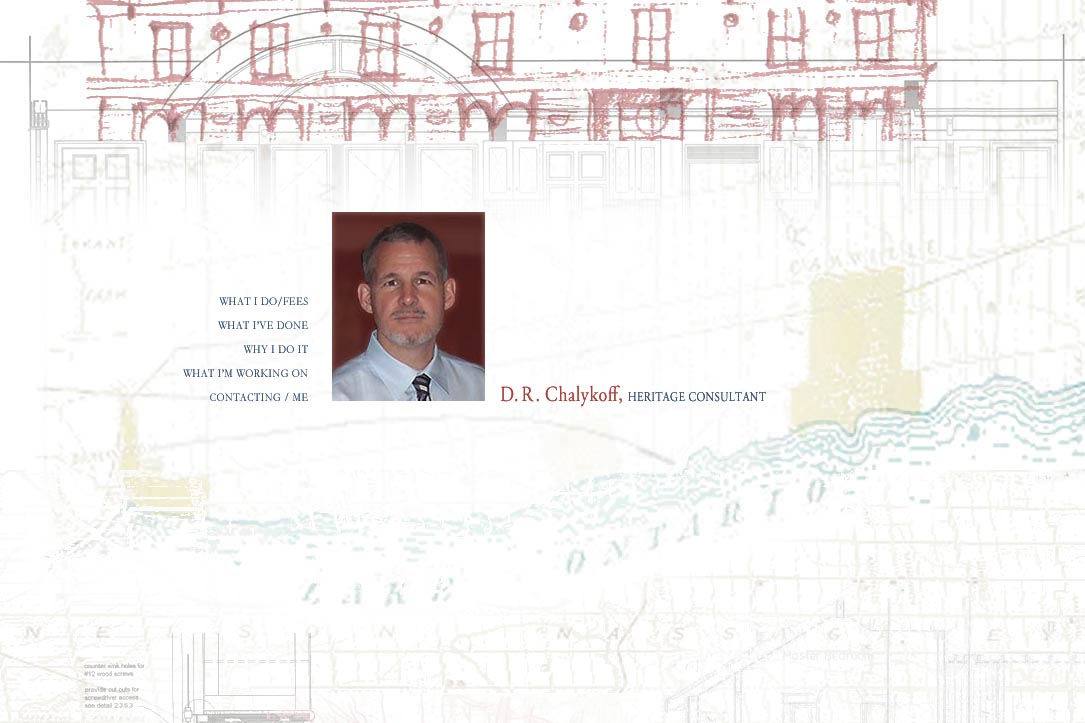 web design for an architectural heritage consultant - Dan Chalykoff