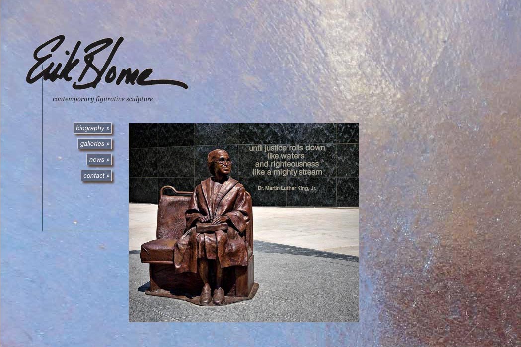 web design for a figurative sculptor - Erik Blome