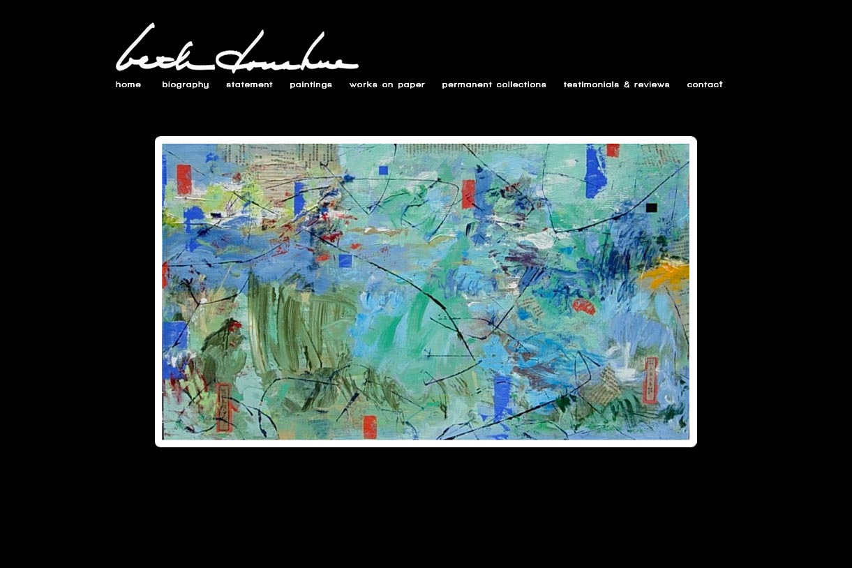 web design for an abstract artist - Beth Donahue