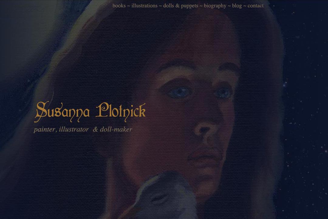 web design for an illustrator and doll-maker - Susanna Plotnick