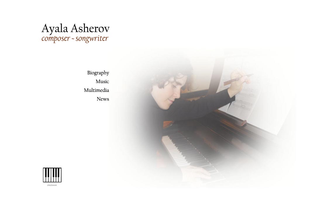 web design for a composer - Ayala Asherov