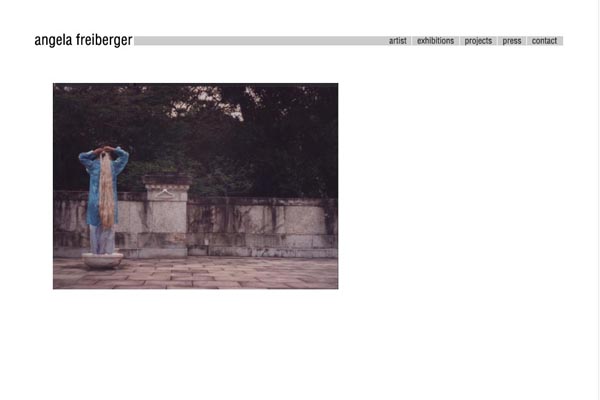 web design for a sculptor and performance artist - Angela Freiberger