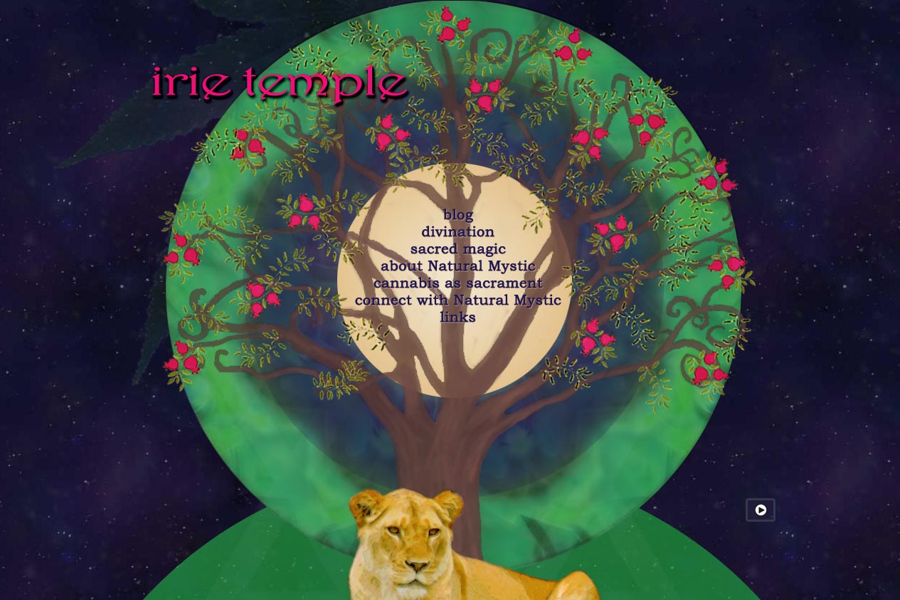 web design for a tarot reader and mystic - irie temple