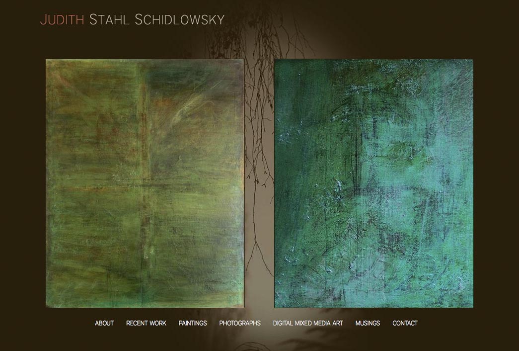 web design for a painter and photographer - Juliet Schidlowsky