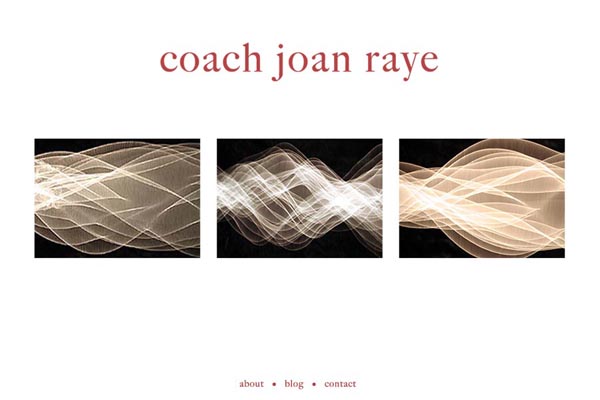 web design for a professional coach and speaker  - Joan Raye