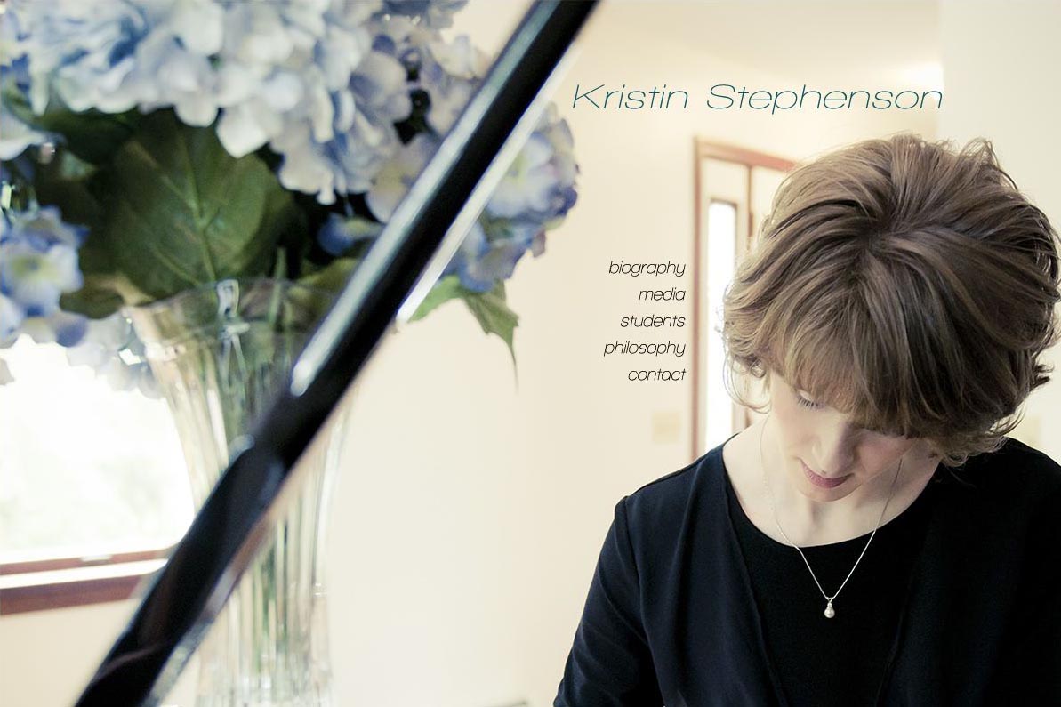 web design for a concert pianist and teacher - Kristin Stephenson