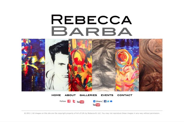 web design for a cuban-american artist - Rebecca Barba
