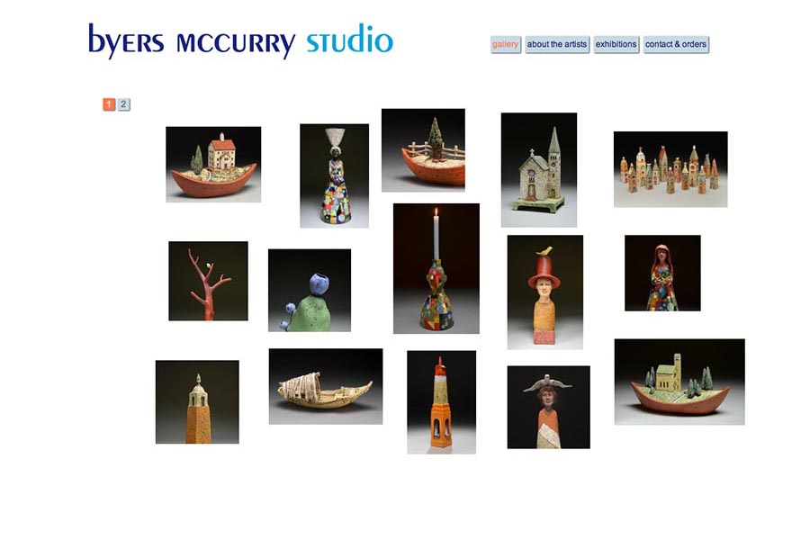web design for two creative ceramicists - Ed Byers and Holden McCurry