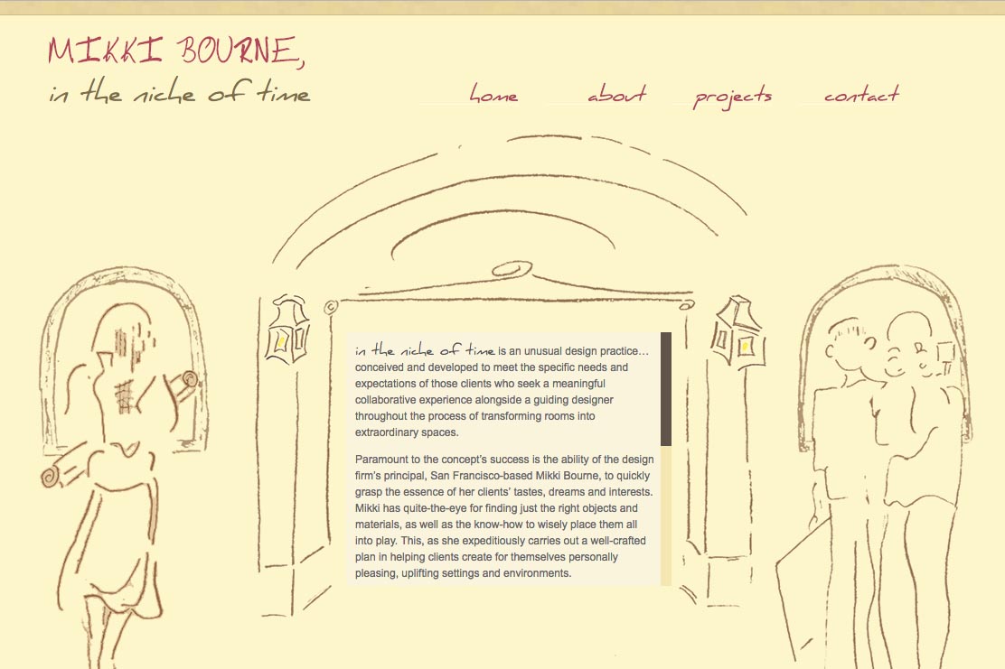 web design for an interior designer - Mikki Bourne