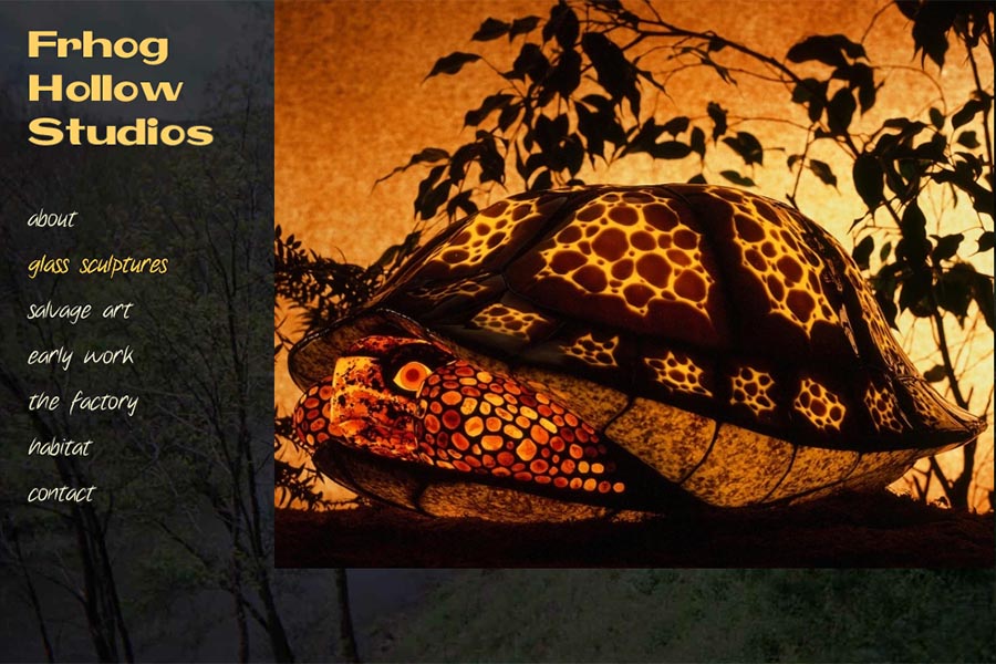 web design for a glass sculpture artist - Barry Haver