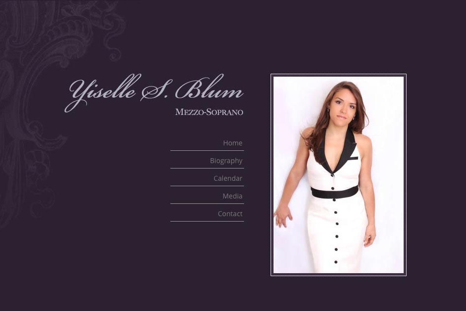 web design for an opera singer - Yiselle Blum
