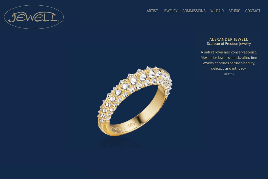 web design for an artisan-jeweler - Frank Alexander Jewell