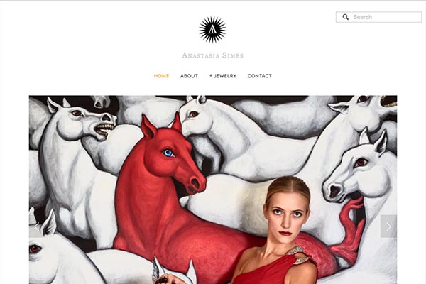 web design for a jewelry designer - home page