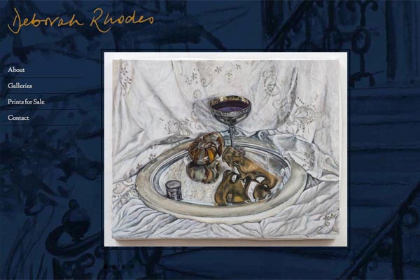 web design for an artist - Deborah Rhodes
