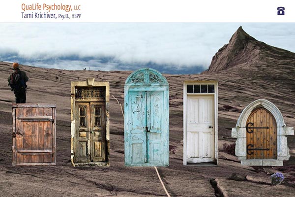 web design for a therapist and psychologist - home page