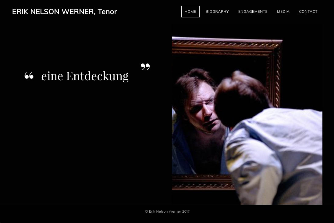 customization of a weebly site for an opera singer - Erik Nelson Werner