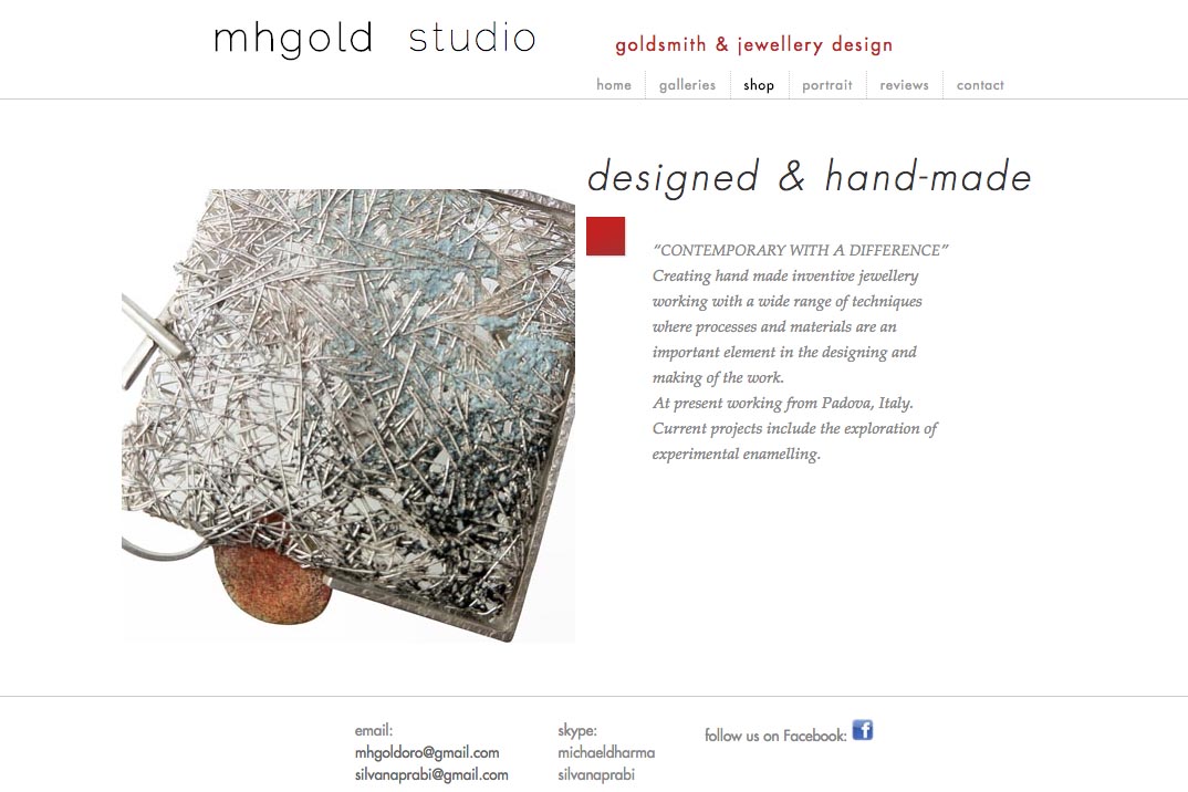 web re-design for an Australian jeweler - Michael Hofmeyer