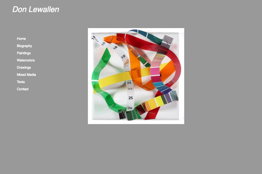 web design for abstract artist