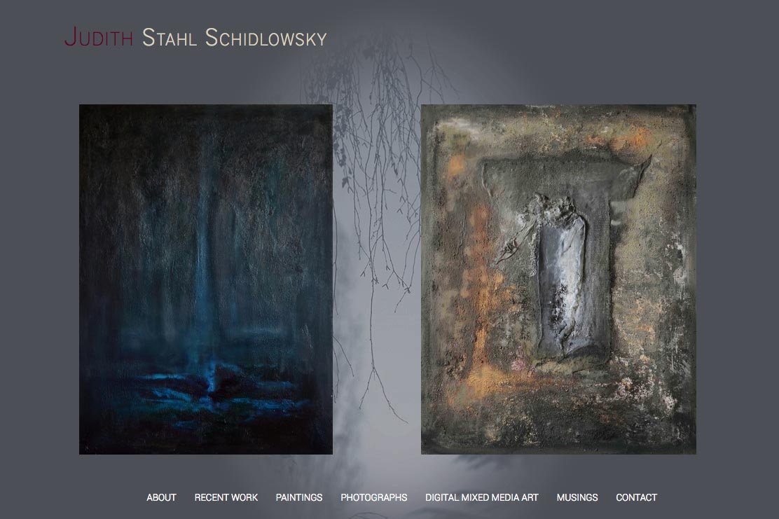 web design for a photographer and painter - Judith Stahl Schidlowsky