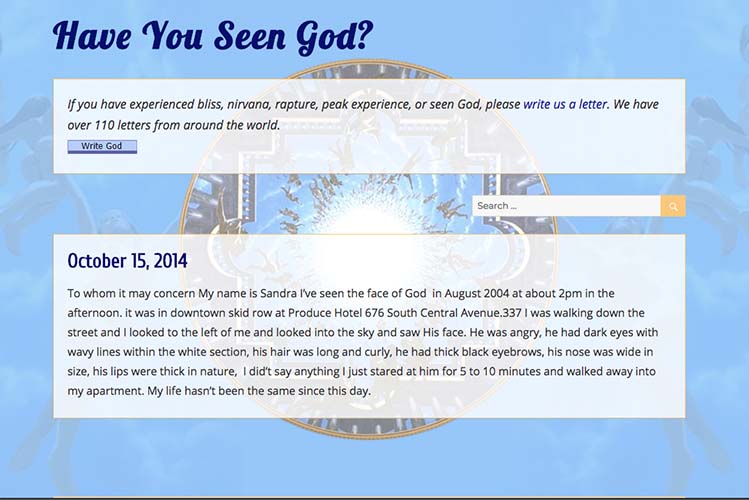 web design for a collection of stories - homepage top